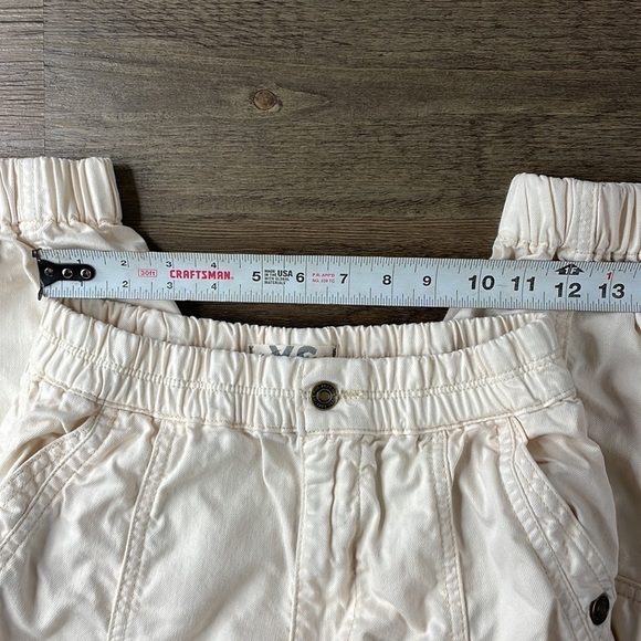 We the Free Women’s Cream High Rise Revival Cotton Denim Joggers, size XS - Picture 7 of 16